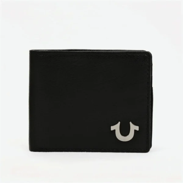 True Religion Mens Forbes Leather Logo Bifold Wallet - Image 2