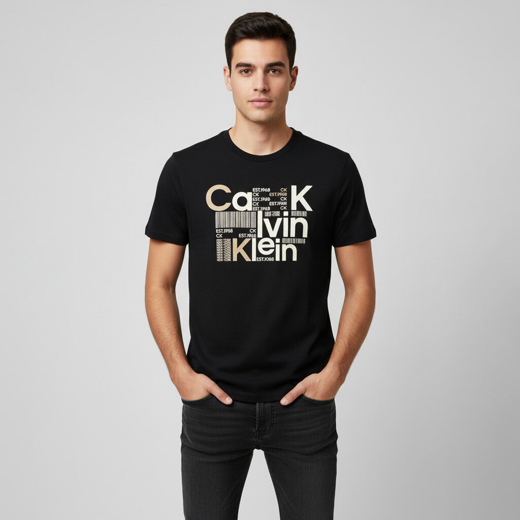 CALVIN KLEIN MEN'S MULTI 205 CK LOGO T-SHIRT 1 CALVIN KLEIN MEN'S MULTI 205 CK LOGO T-SHIRT