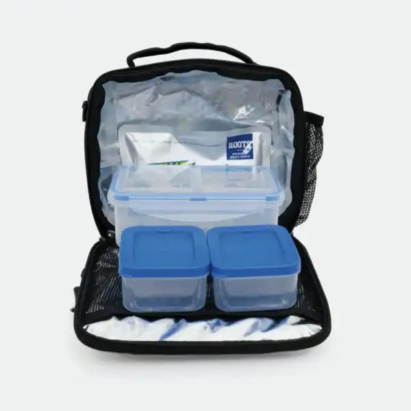 ROOTS - DELUXE INSULATED LUNCH BOX BAG 5 PIECE SET - Image 4