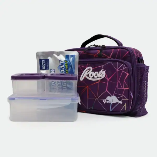 ROOTS - DELUXE INSULATED LUNCH BOX BAG 5 PIECE SET - Image 3