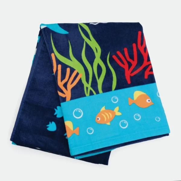 INSPIRATION BEACH TOWEL FISH DESIGN MULTI