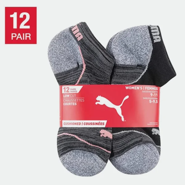 PUMA WOMEN'S LOW CUT ATHLETIC SOCKS 12PACK (6-12 US)