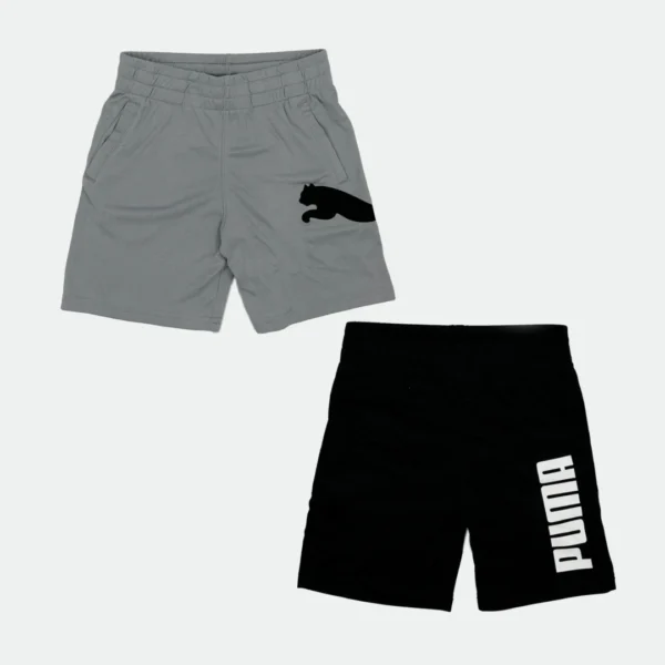 PUMA 2 PACK GRAPHIC PRINT SHORTS FOR BIG BOYS