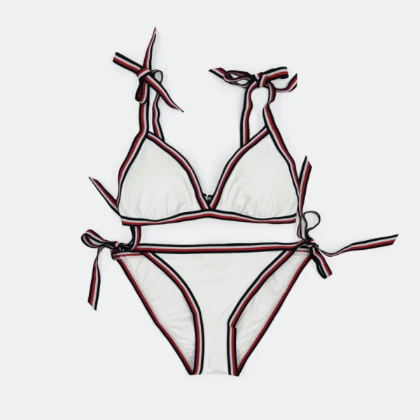 TOMMY HILFIGER WOMEN'S TIE TRIANGLE BIKINI TOP  & BOTTOMS - Image 4