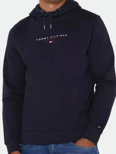 TOMMY HILFIGER MEN'S HOODIE SMALL FLAG LOGO