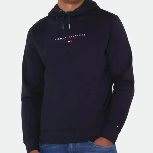 TOMMY HILFIGER MEN'S HOODIE SMALL FLAG LOGO