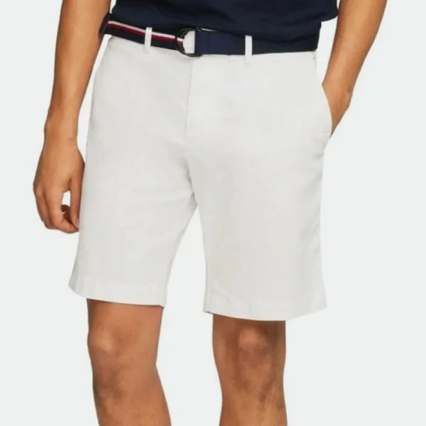 TOMMY HILFIGER MEN BELTED CHINO SHORTS 9" INSEAM