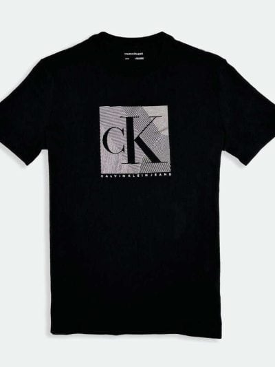 CALVIN KLEIN LINED MONOGRAM T-SHIRT