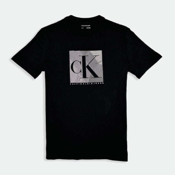 CALVIN KLEIN LINED MONOGRAM T-SHIRT