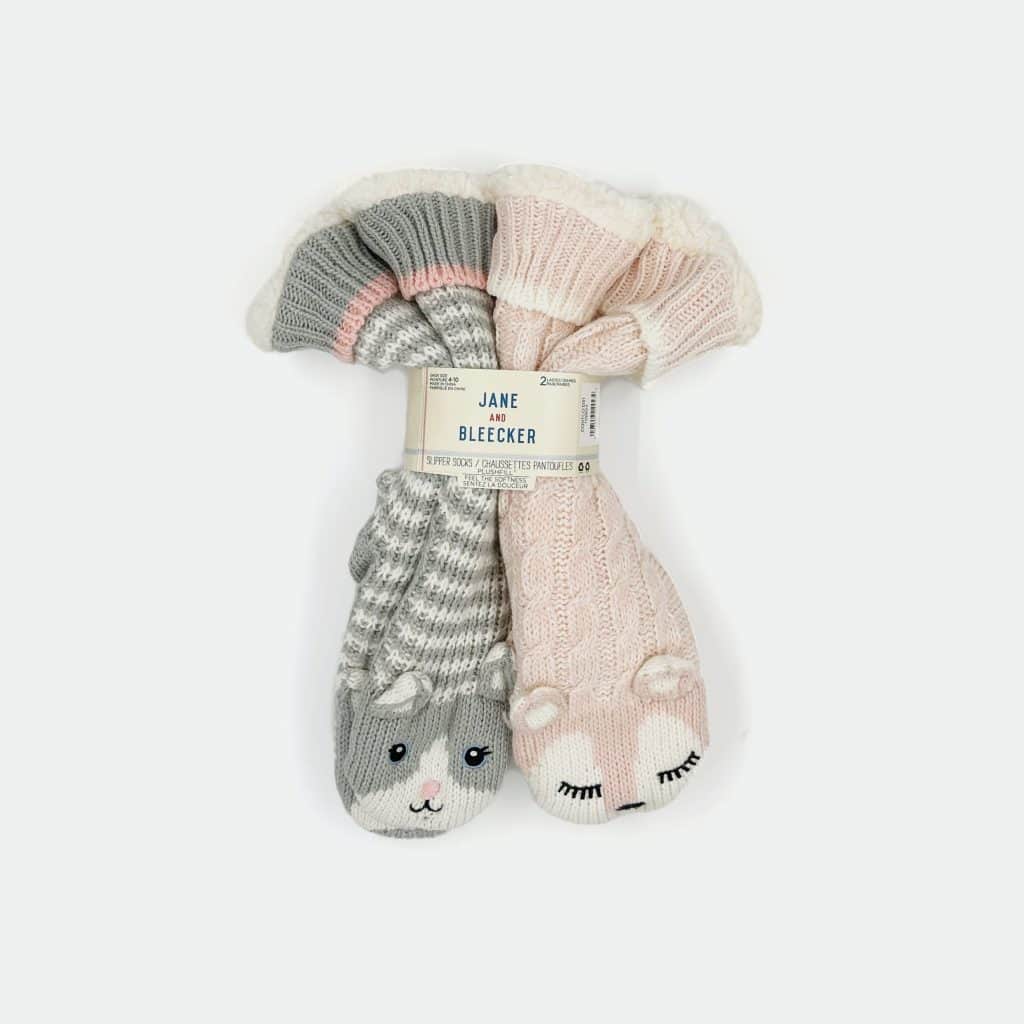 Women's 2Pc Set Slipper Socks (6-12 US) - Jane & Bleecker