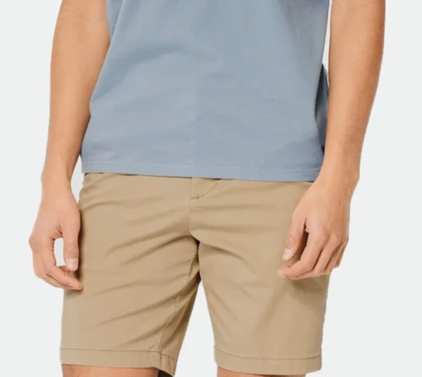 HOLLISTER MEN FLAT FRONT SHORTS 9"