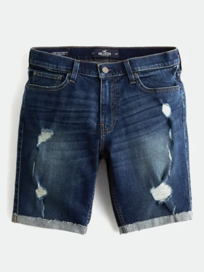 HOLLISTER MEN'S SKINNY DENIM SHORTS 9"