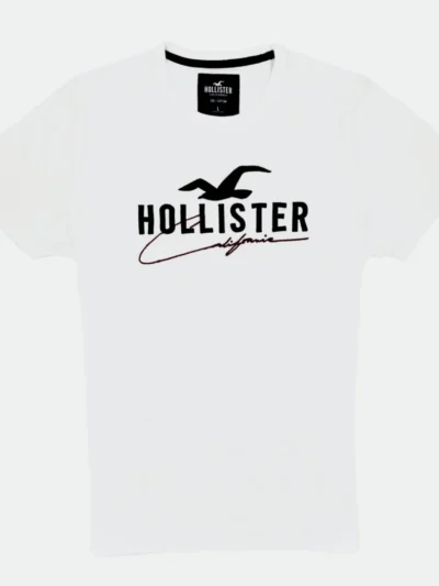 HOLLISTER CALIFORNIA MEN T-SHIRT BIG EMBROIDERED LOGO