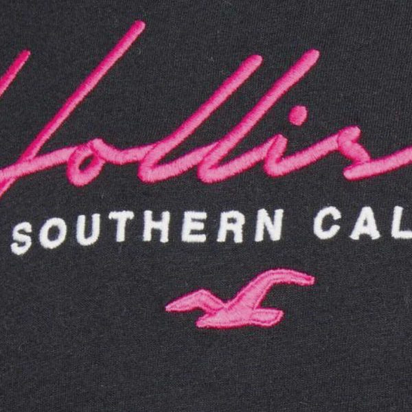 HOLLISTER MEN T-SHIRT BIG APPLIQUE LOGO - Image 2