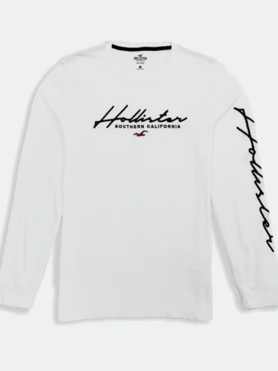 Hollister Men Long Sleeve Sweatshirt Embroidered Logo