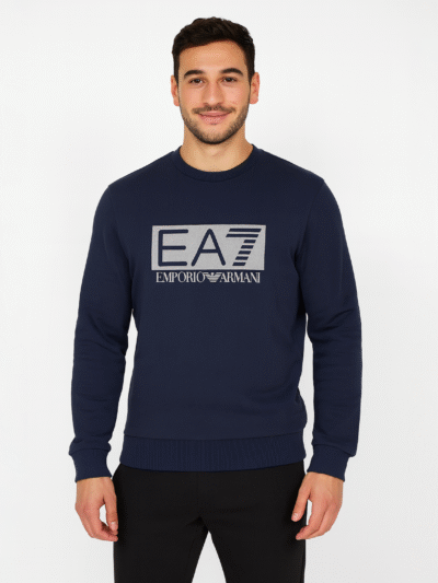 EA7 EMPORIO ARMANI SWEATSHIRT MONOGRAM LOGO