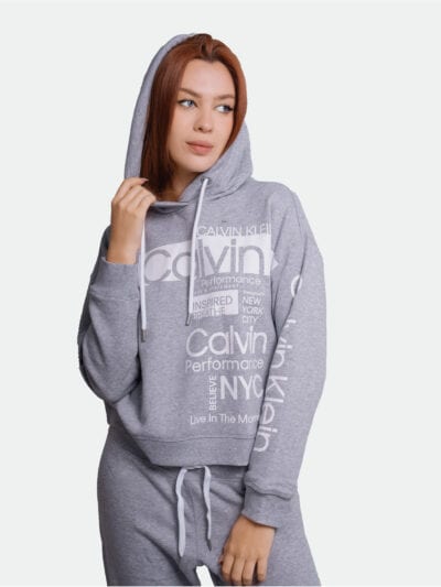 Calvin Klein Women's Hoodie Big Graphic Print Logo