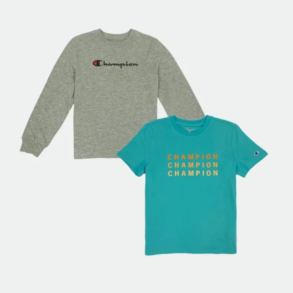 CHAMPION 2PC SET LONG SLEEVES & T-SHIRT FOR BIG BOYS
