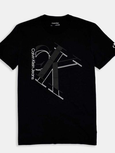 CALVIN KLEIN TWO TONED MONOGRAM LOGO T-SHIRT