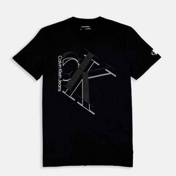 CALVIN KLEIN TWO TONED MONOGRAM LOGO T-SHIRT