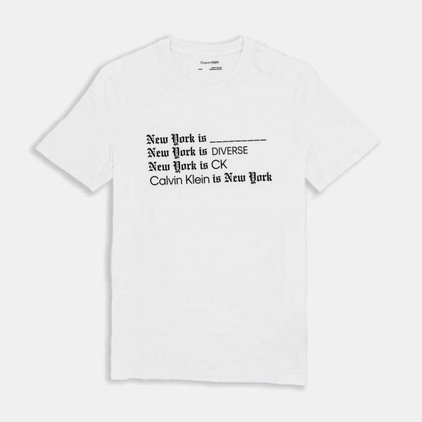 CALVIN KLEIN MEN'S CK NY LOGO CREWNECK T-SHIRT