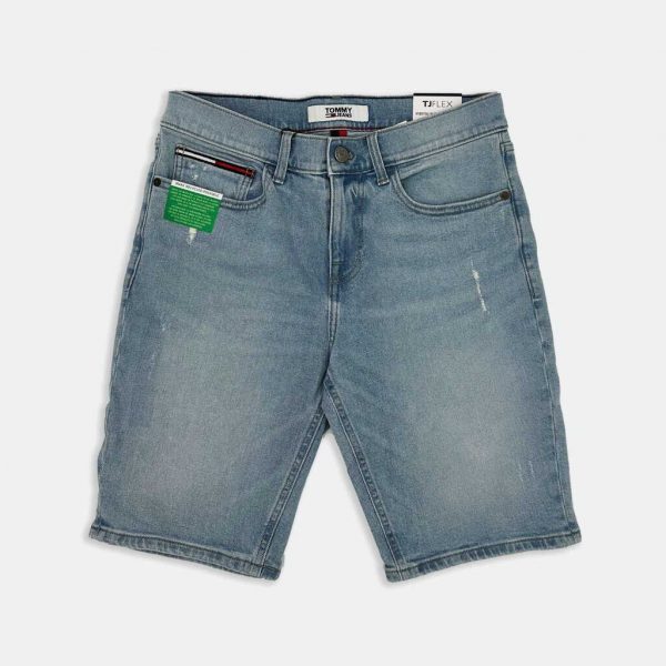 TOMMY HILFIGER MEN STRETCH SLIM DENIM SHORTS TJ FLEX
