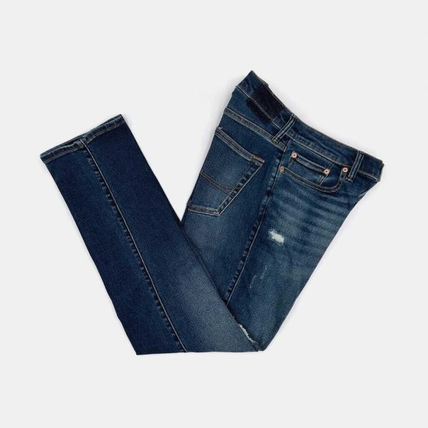 HOLLISTER MEN JEANS SLIM STRAIGHT TATTERED - Image 2