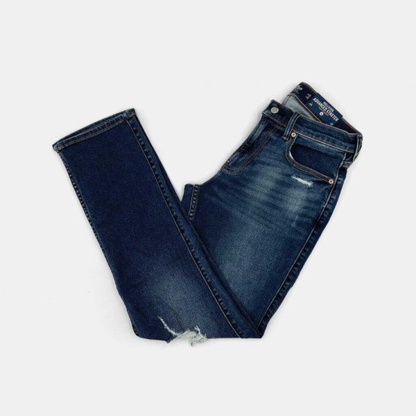 HOLLISTER MEN JEANS SLIM STRAIGHT TATTERED