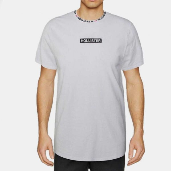 HOLLISTER MEN T-SHIRT LOGO NECK