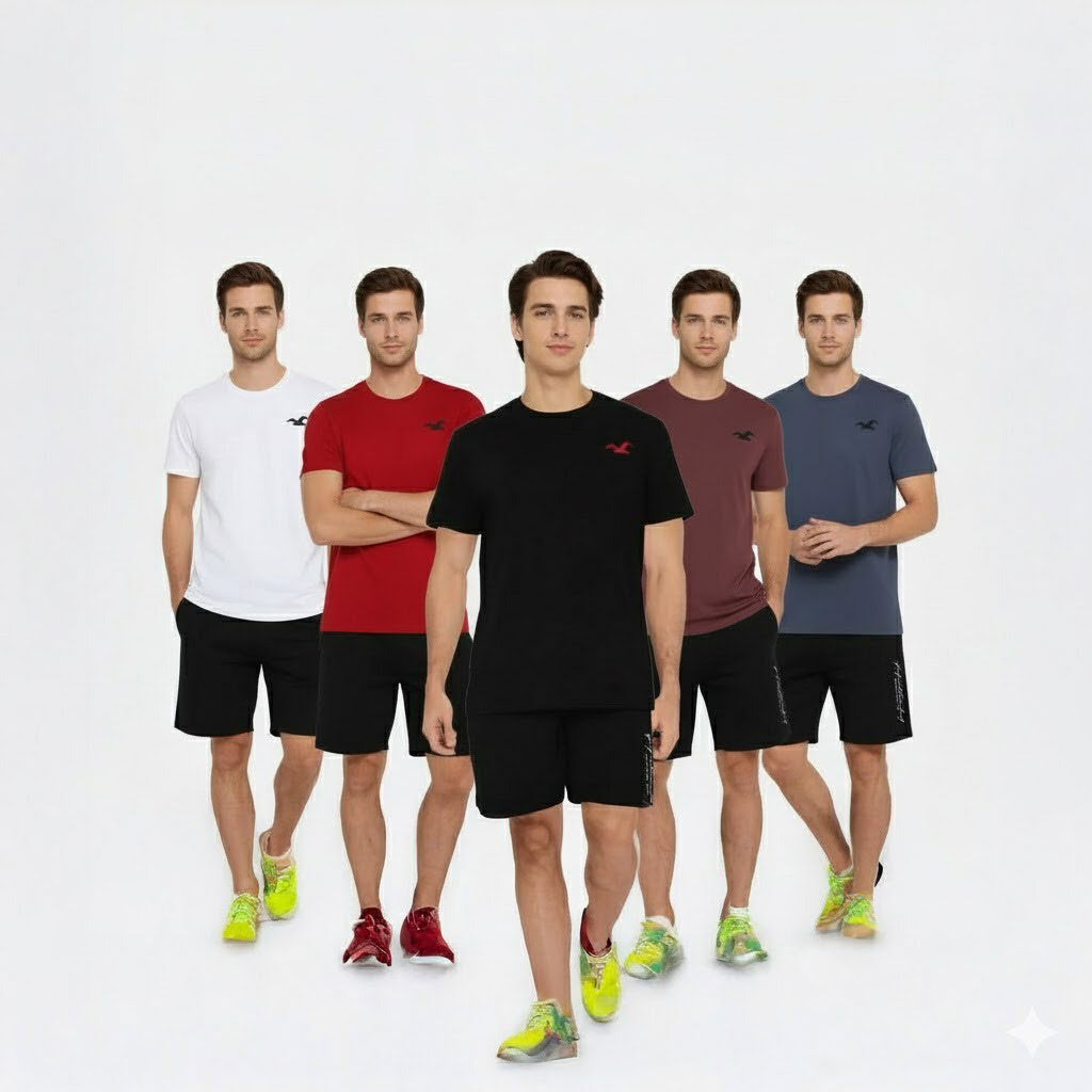HOLLISTER MEN 5 PACKS T-SHIRT 1 HOLLISTER MEN 5 PACKS T-SHIRT