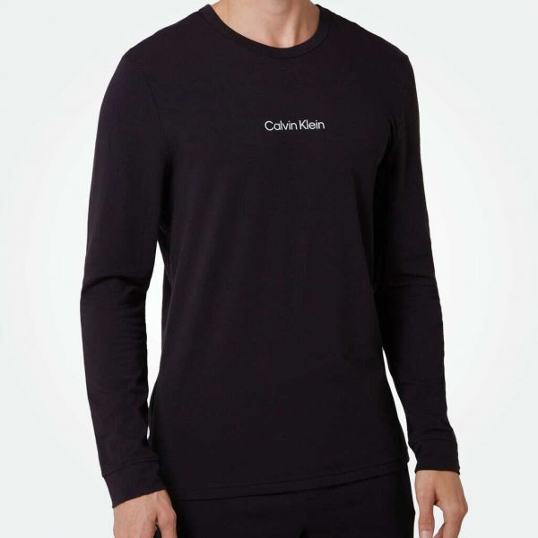 Calvin Klein Men's Long Sleeve Graphic Logo Black