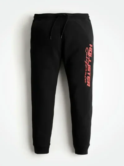 HOLLISTER MEN SKINNY JOGGER PANTS PRINTED LOGO