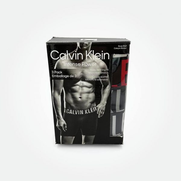 CALVIN KLEIN UNDERWEAR INTENSE POWER 3 PACKS BOXER BRIEF - LARGE
