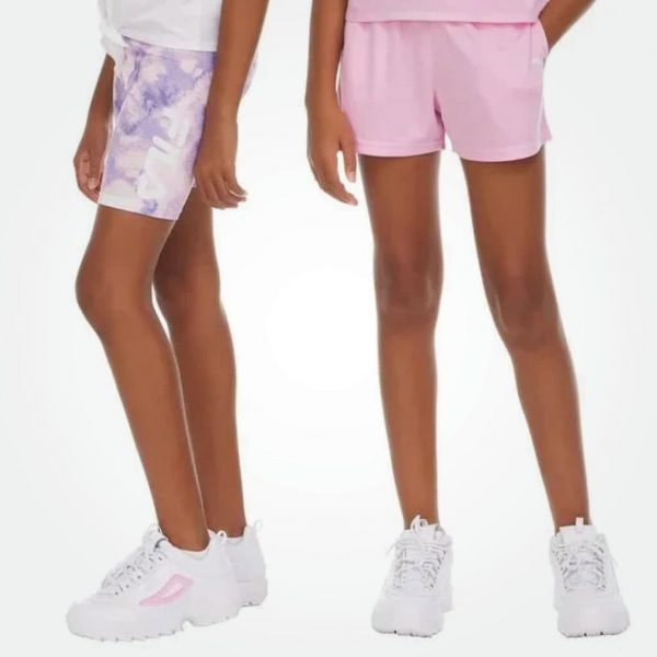 FILA 2 PACK BIKE SHORTS FOR KIDS GIRLS
