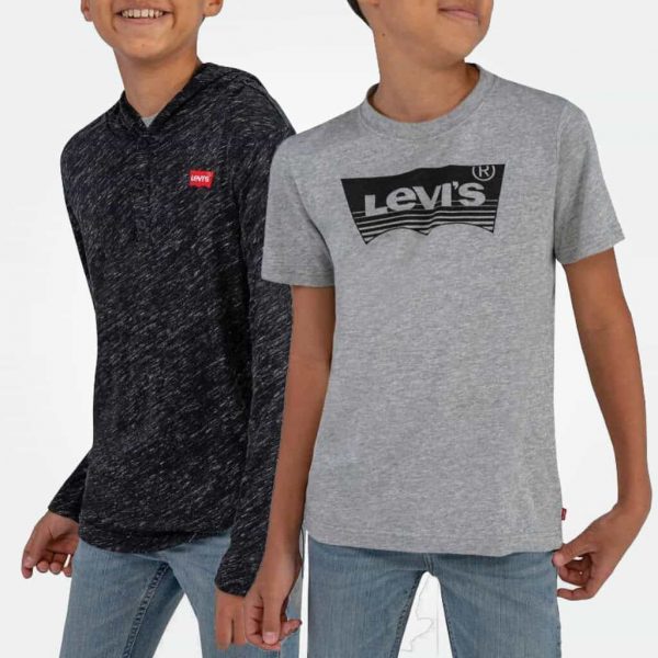 LEVI'S 2 PACKS TSHIRT AND HOODIE FOR BIG BOYS