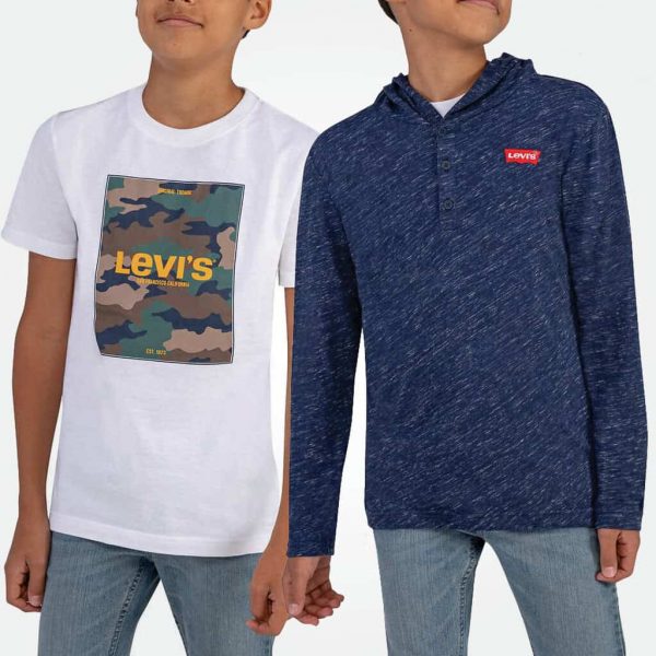 LEVI'S 2 PACKS TSHIRT AND HOODIE FOR BIG BOYS