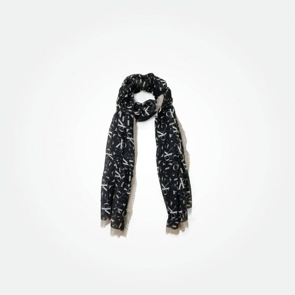 CALVIN KLEIN MONOGRAM LOGO SCARF
