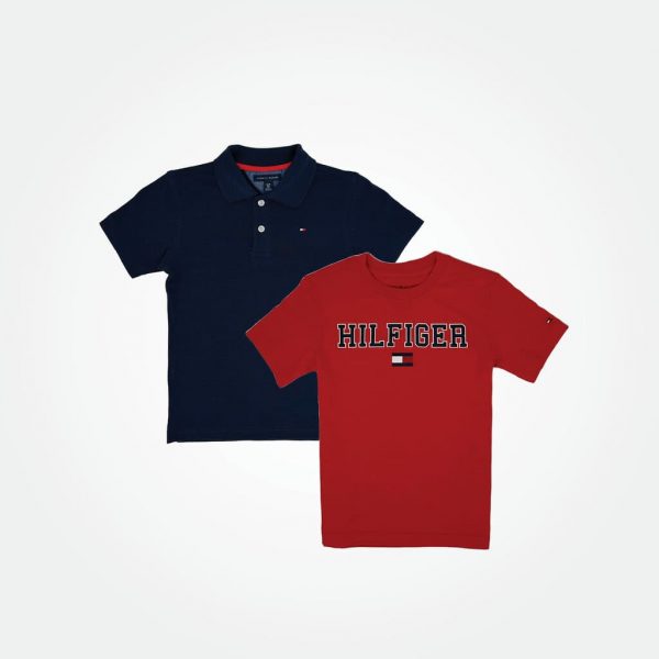 Tommy Hilfiger Kids 2 Packs Polo Shirt And T-shirt