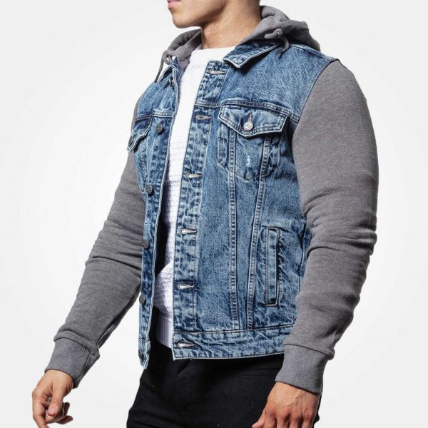 ONLY & SONS DENIM ONSCOIN HOOD TRUCKER JACKET - Image 3