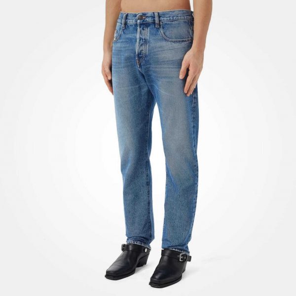 DIESEL MENS REGULAR FIT MID WAIST TAPERED LEG JEANS