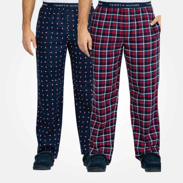 TOMMY HILFIGER MEN'S 2 PACK FLANNEL PANTS