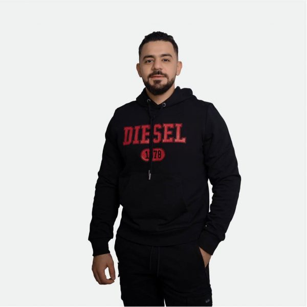 Diesel Men's Graphic Print Hoodie Jacket