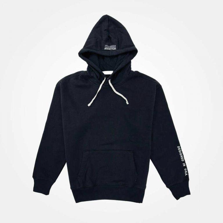 Hollister Men Hoodie Sweatshirt Small Logo Sleeves