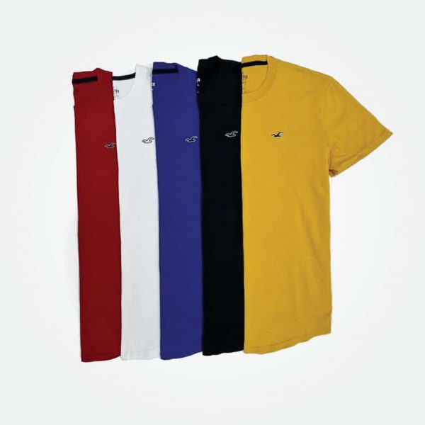 Hollister Men 5 Pack Curved Hem T-shirt