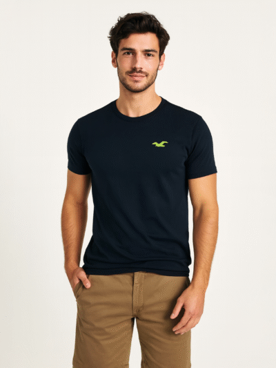 HOLLISTER MEN T-SHIRT EMBROIDERED LOGO