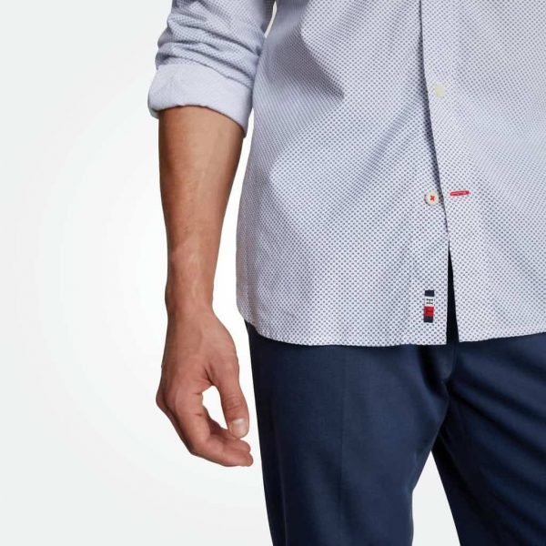 Tommy Hilfiger Men's Oxford Buttoned Shirt White Pattern - Regular Fit - Image 3