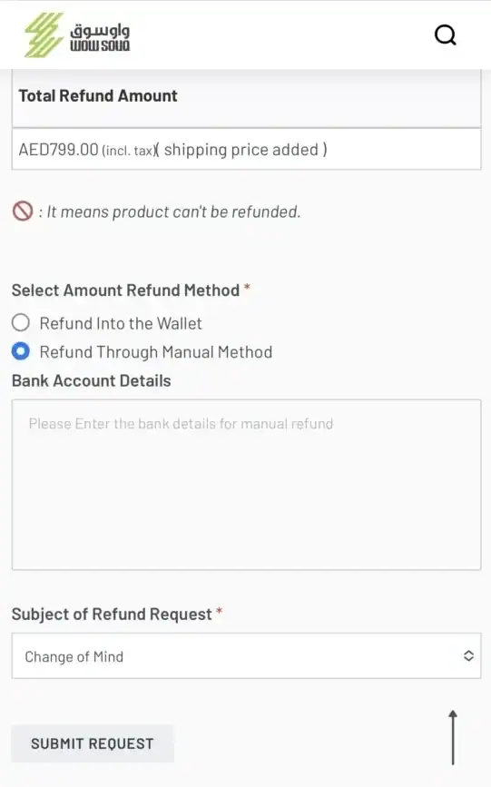 How to Request a Refund? 5 Manual Refund input Bank Details e1711613489149