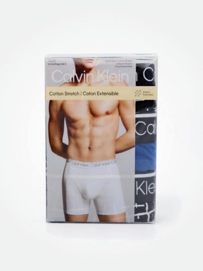 CALVIN KLEIN UNDERWEAR COTTON STRETCH MEN'S 3 PACK BOXER BRIEFS