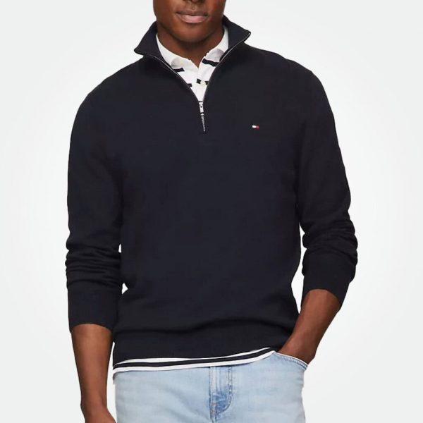 Tommy Hilfiger Men's Quarter Zipped Sweater