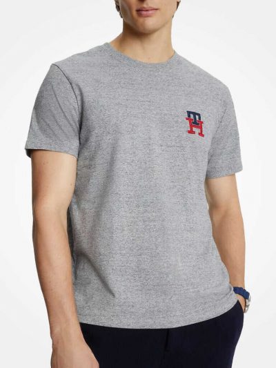 Tommy Hilfiger Men's Crew Neck Tshirt Embroidered Logo Design